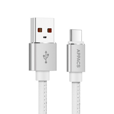 

APPACS PU Leather Fast Charging USB Data Cable Type C Cable for Huawei P20 Pro P10 Fast Charge USB-C Cable for Samsung S9