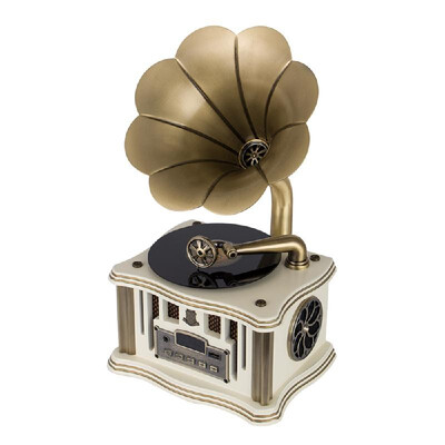 

8831C Mini Gramophone BT42 Double Track USB Player FM Radio Remote Control Two HIFI Speakers Phonograph