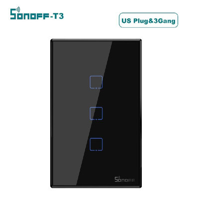 

SONOFF T3 Intelligent Switch EUUKUS AC 100-240V 123 Gang TX Series WIFI Wall Switch 433Mhz RF Remote Controlled Wifi Switch In