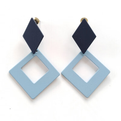 

2019 new brand design candy color stitching earrings generous simple temperament summer earrings gifts Korean earrings for women