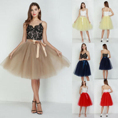 

Women Ladies Short Lace Tulle A-Line Prom Evening Party Cocktail Wedding Dress