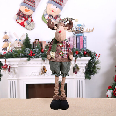 

Siaonvr Cute Santa ClausElKSnowman Stereo Doll Christmas Retractable Christmas Do