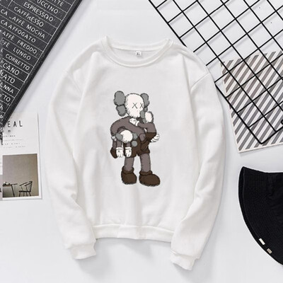 

Autumn Winter Couple O-Neck Full Sleeve Print Round Collar Sweater Brown Doll Pink Big Size  To 2XL