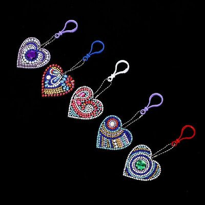 

Diamond Painting Keychain Pendant Special Shaped Love Heart for DIY Art Craft
