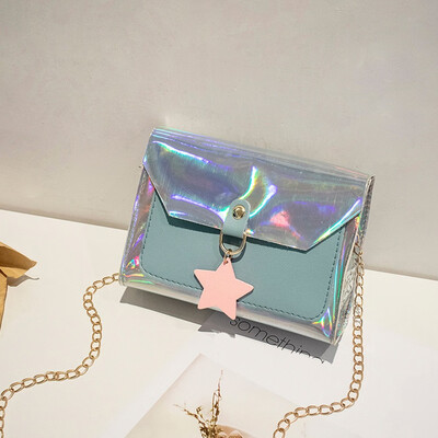 

Tailored Fashion Female Covered Crossbody Bag Coin Purse Mobile Phone Bag Laser Bag