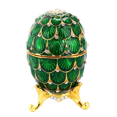 

Beauty Egg Luxury Rhinestones Jewelry Storage Box Easter Bejeweled Trinket