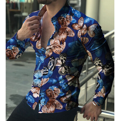 

Tailored Mens Autumn Fashion Shirts Casual Long Sleeve Beach Tops Loose Casual Blouse