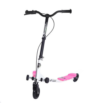 

Kids 3 Wheel Tri Slider Swing Winged Push Motion Scooter Speeder Flicker Drifter Pink