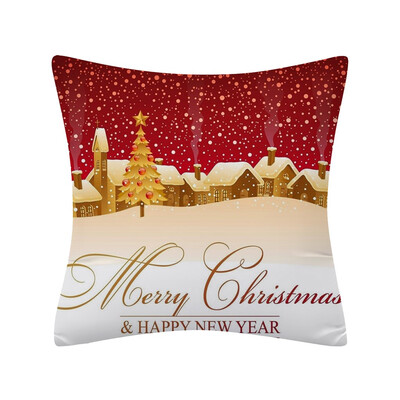 

Siaonvr Christmas Pillow Case Glitter Polyester Sofa Throw Cushion Cover Home Decor