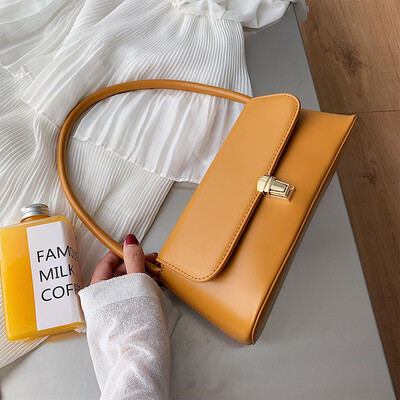 

Advanced foreign gas bag simple retro bag new 2019 network celebrity lock single shoulder bag leisure oblique satchel bag