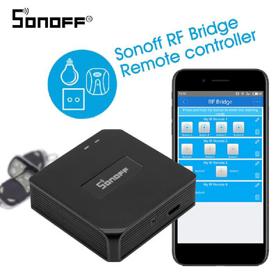 

Sonoff RF Bridge 433MHZ Wifi Wireless Intelligent Wi-Fi Remote RF Controller Automation Module Switch For Smart Home Security Alex