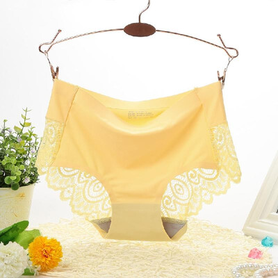 

Sexy Women Lace Panties Briefs Ultra-Thin Seamless Solid Breathable Underwear Unerpants