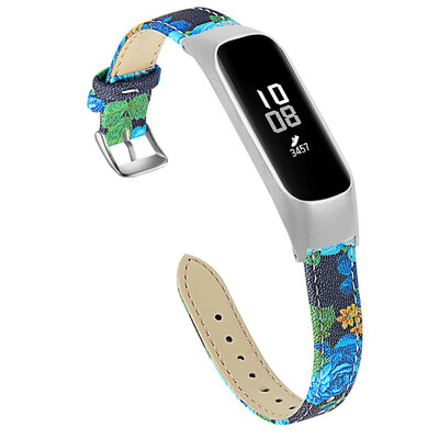 

ECSEM Metal Frame Leather Strap for Samsung Galaxy fit-e SM-R375 Smart Watch Bands for Kids Women Men