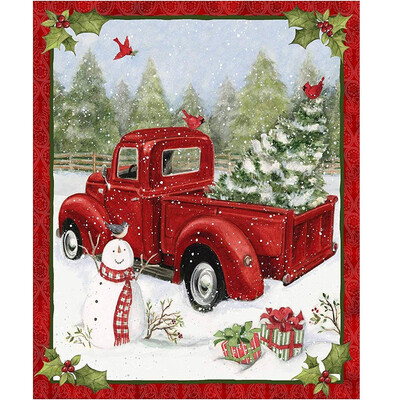 

JPGIF Fun 36x44 Panel Snowman Gifts Snow Polyester Fabric