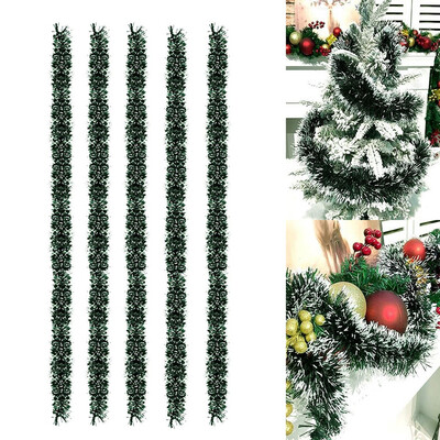 

Siaonvr Christmas Garland 2M Party Tree Green Ribbon Xmas Ornament Decor 5Pcs