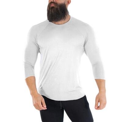 

Mens Casual Tops Long Sleeve Colorblock Crew Neck Slim Fit Raglan Basic Shirts