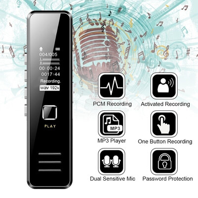 

Mini Rechargeable Recording Pen Digital Audio Voice Recorder Dictaphone Telephone MP3 Player