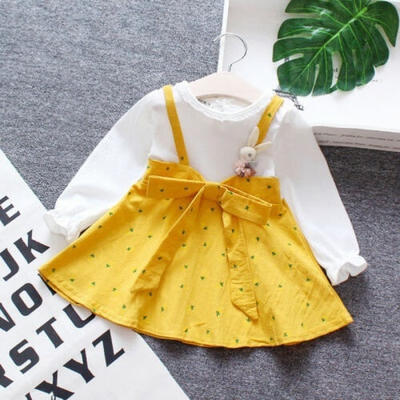 

Newborn Baby Kids Girl Long Sleeve Princess Dress Party Wedding Pageant Gown