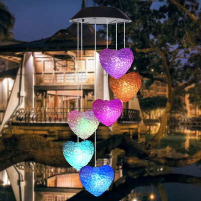 

〖Follure〗Solar Wind Chime Light LED Garden Hanging Rotating Light Color Change