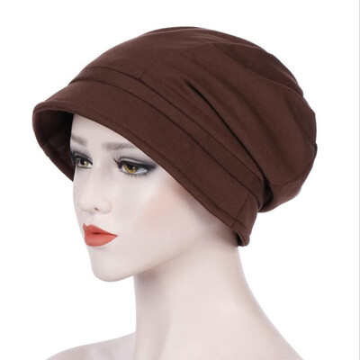 

4 Colors Muslim Women Slouchy Baggy Beanie Cotton Turban Hijab Cap Elastic Head Scarf