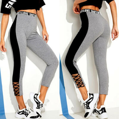 

Women High Waist Casual Joggers Tracksuit Bottoms Trousers Gym Jogging Pants UK