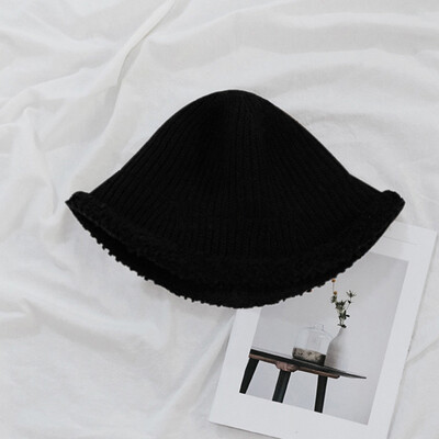 

Tailored Fashion Women Casual Thermal Woolen Hat Knitted Hat Bucket Hat Bucket Hat Cap