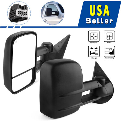 

Tow Mirrors Pair for 07-13 Chevy Silverado GMC Sierra NNBS Power Heated