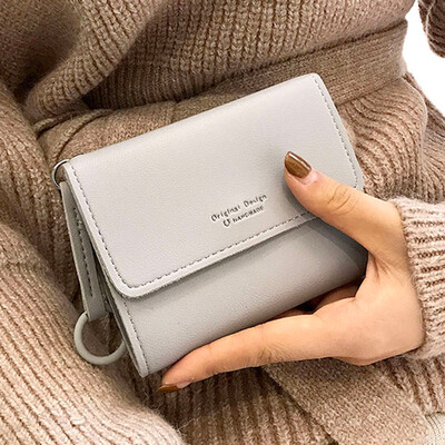 

Tailored Womens Fashion Simple Wallet Solid Color Card Package Multi-Function Coin Purse