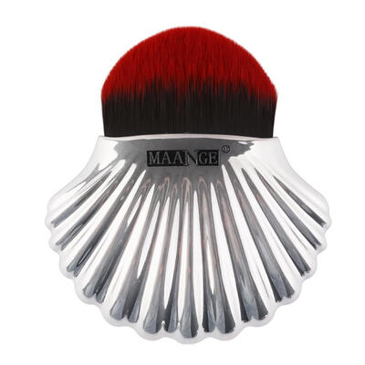 

1pc Pro Foundation Makeup Brush Powder Blush Concealer Silver Shell Brush