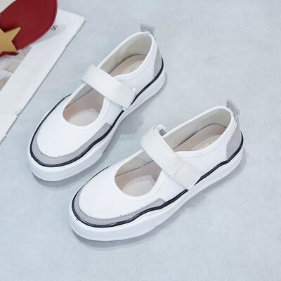 

Summer 2019 new Korean fashion ins Joker best selling Baotou canvas casual comfortable breathable sandals womens tide