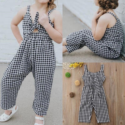 

Kids Toddler Girl Sleeveless Romper Jumpsuit Pants Playsuit Outfits Clothes