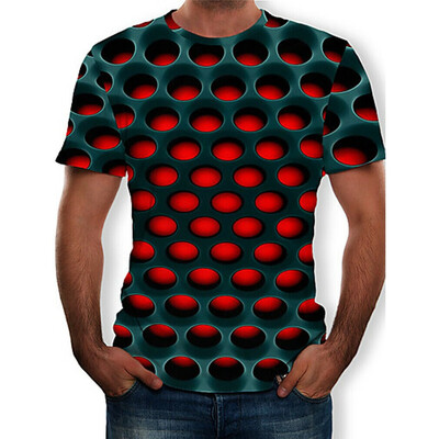 

Men Fashion 3D Print Tops Bodybuilding Casual Training Muscle Sport T-shirt Tee