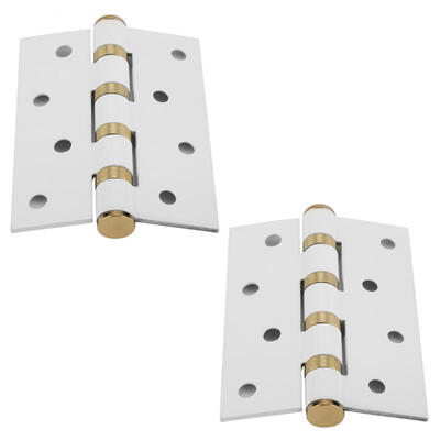 

Greensen 4in 3mm Stainless Steel Door Hinge Loose Leaf Muffler Buffer Hinges Mute Bearing for Wood Doors