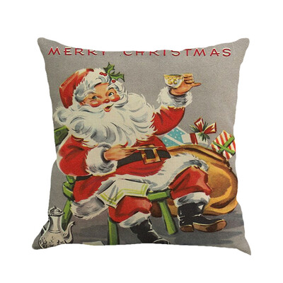 

Tailored Christmas Printing Dyeing Sofa Bed Home Decor Pillow Cover Cushion Cover B