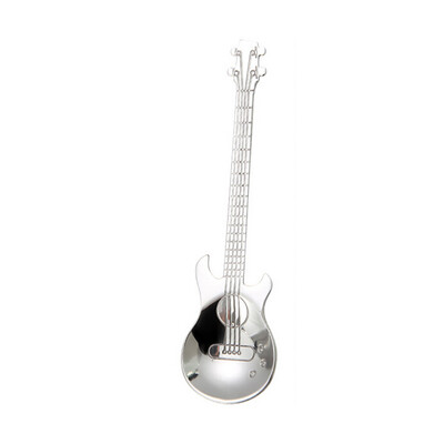 

Gobestart Stainless Steel Guitar Spoons Rainbow Coffee Tea Spoon Flatware Drinking Tools
