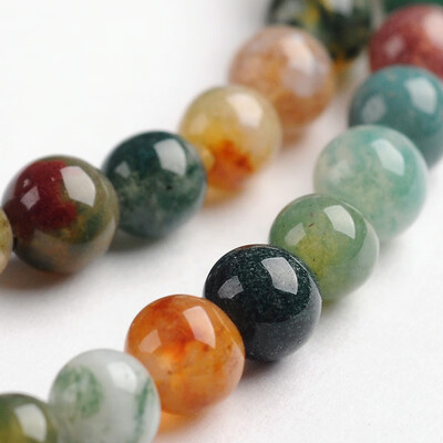 

Round Natural Indian Agate Gemstone Bead Strands 4mm Hole 1mm about 100pcsstrand 149