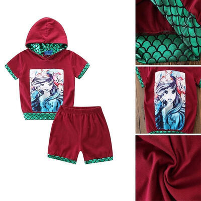 

Toddler Infant Kid Baby Girl Boy Hooded TopsShort Pants 2Pcs Outfits Set Summer