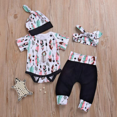 

Kids Newborn Infant Baby Girl Outfits Clothes Romper Jumpsuit BodysuitPants Set