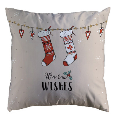 

Tailored Christmas Pillow Case Glitter Cotton Soft Sofa Throw Cushion Cover Home Decor