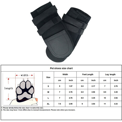 

Pets Black Boots Socks Waterproof Rubber Rain Dog Shoes Non Slip Outdoor Puppies Cachorro Shoes Outdoor For Small Large Dog Shoe