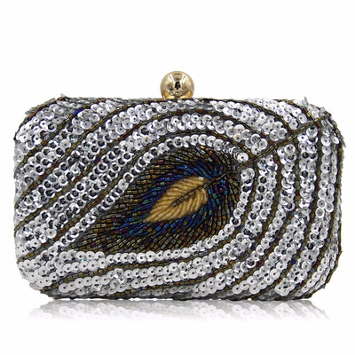 

AOLIDLLI Designer Bags Famous Brand Women Bags 2018 Women Sequined Beaded Wedding Party Floral High Quality Clutch with Chain