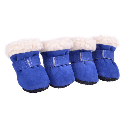 

4 Pcslot Waterproof Warm Dog Shoes for Winter Anti-slip Wear-resistance Pet Dog Shoes