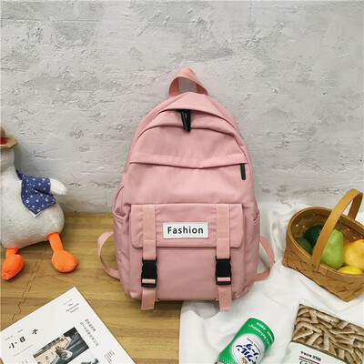 

Junior high school students double-shoulder bag Korean high-school ins high-capacity simple day system high-capacity