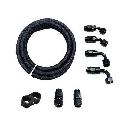 

Car Black Universal Braided Fuel Line Hose Rubber Hose with AN6 Hose Fitting Kit