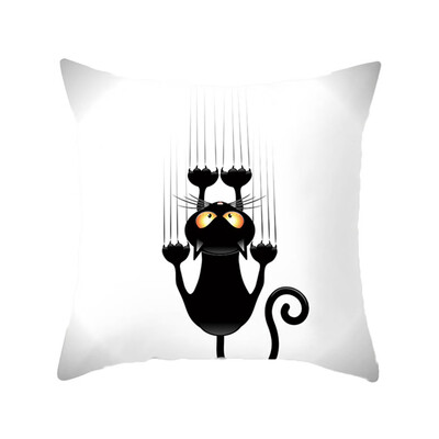 

1Pc Devil Cat Spider Print Sofa Pillow Cushion Cover Home Hug Pillowcase Decor
