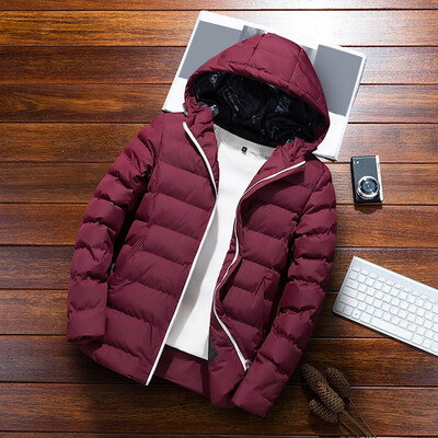 

Toponeto Mens Autumn Winter Casual Solid Hoodie Jacket Coat