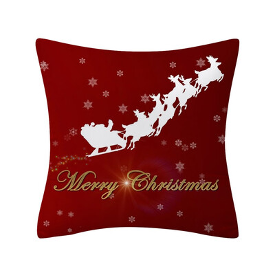 

Tailored Christmas Pillow Case Glitter Polyester Sofa Throw Cushion Cover Home Decor