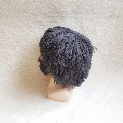 

Wig Beard Hats Hobo Mad Scientist Caveman Handmade Knit Warm Winter Caps Men Women Halloween Gifts Funny Party Beanies