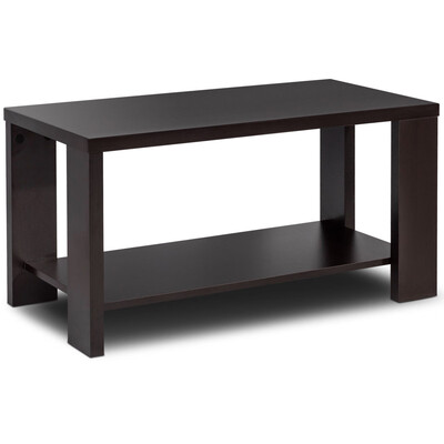 

Rectangular Cocktail Coffee Table w Storage Shelf