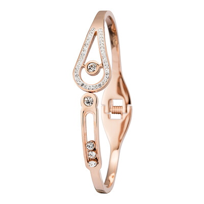 

Fashion Drill-inlaid Stainle Bracelet Women Anti-allergy Titanium Steel Bracelet